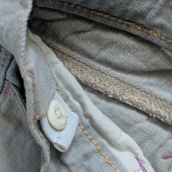 Girl size 6 Gap pink top and gray jeans - Picture 4 of 9